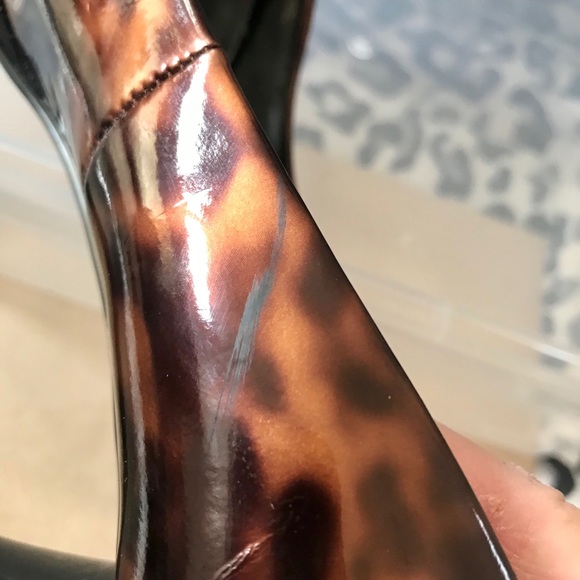 4” Leopard Print Heels with Peep-toe - Picture 5 of 6